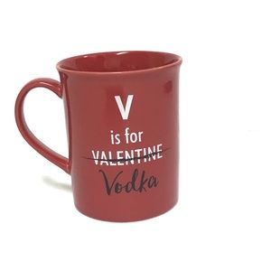 V is for Vodka Red coffee mug